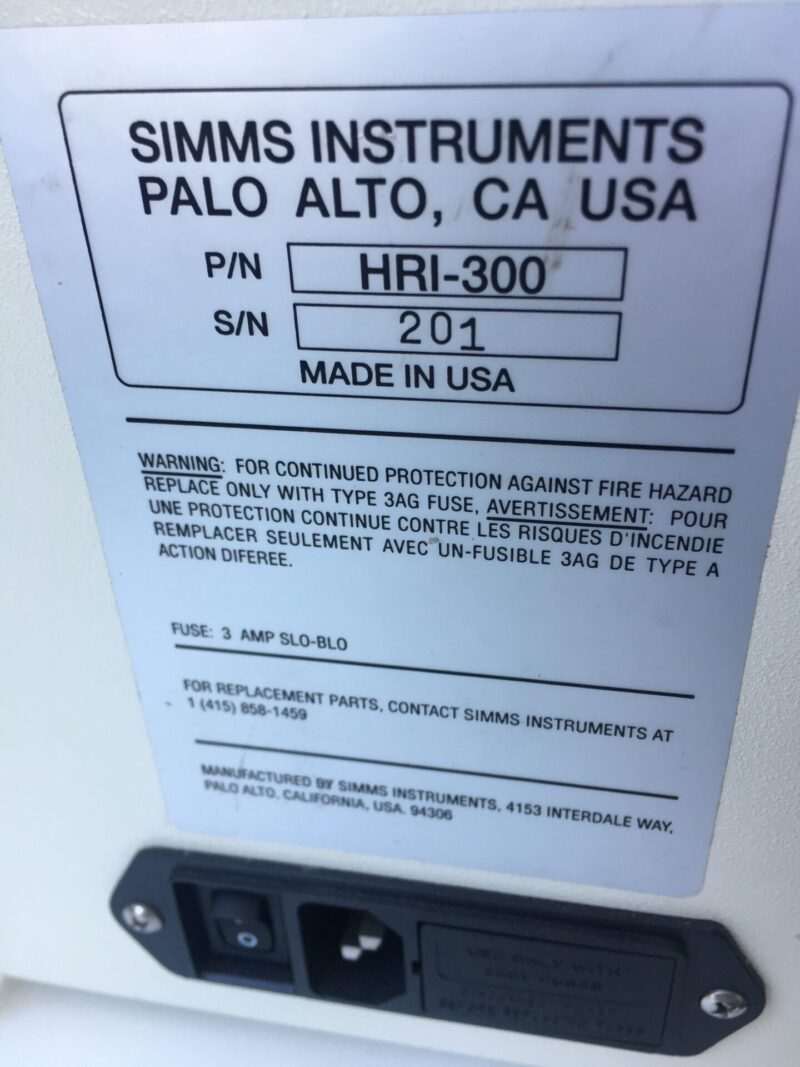 SIMMS Instruments HRI-300 UV Photothermal Reaction Chamber - Image 4