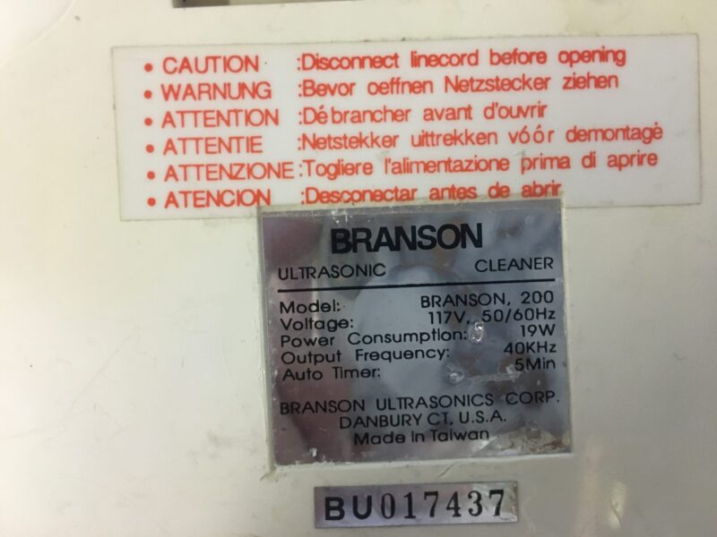 Branson model 200 Ultrasonic cleaner - Image 2