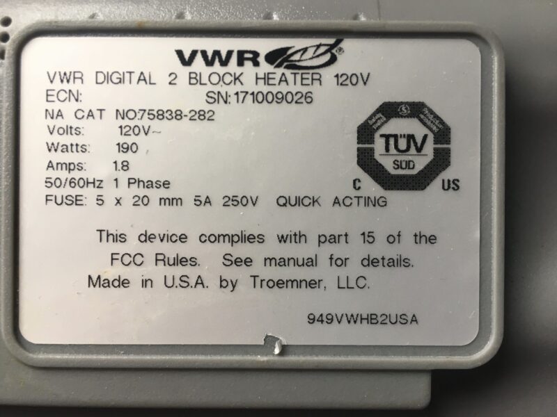 VWR Dual Block Digital Heater - Image 2