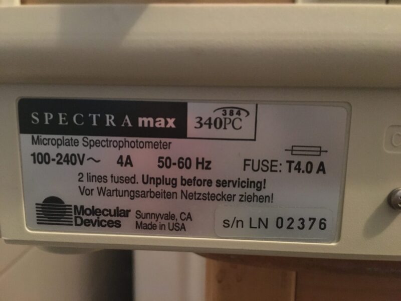 Molecular Devices SpectraMax340 microplate reader - Image 2