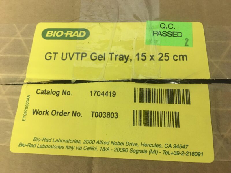 Bio-Rad GT UVTP Gel Tray 15 x 25 cm - Image 2