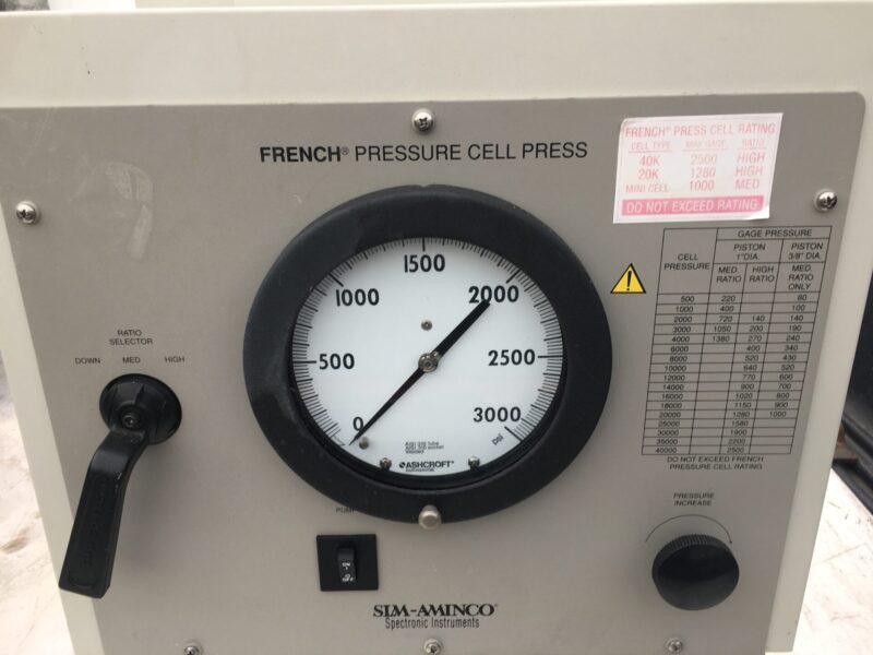 SLM Aminco Spectronic Instruments model FA078 French Press - Image 2