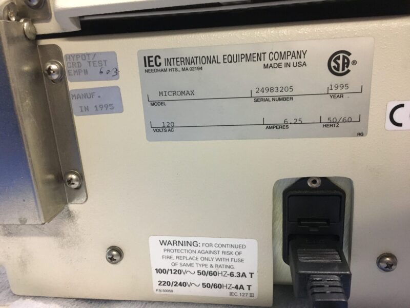IEC MicroMax microfuge - Image 3